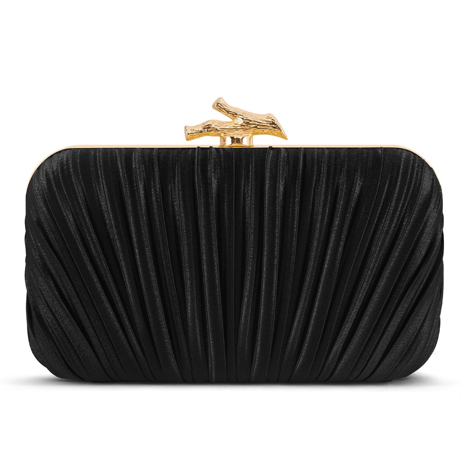 Woven Clutch Purses for Women Dressy, PU Leather Evening Bags Formal with Cha...