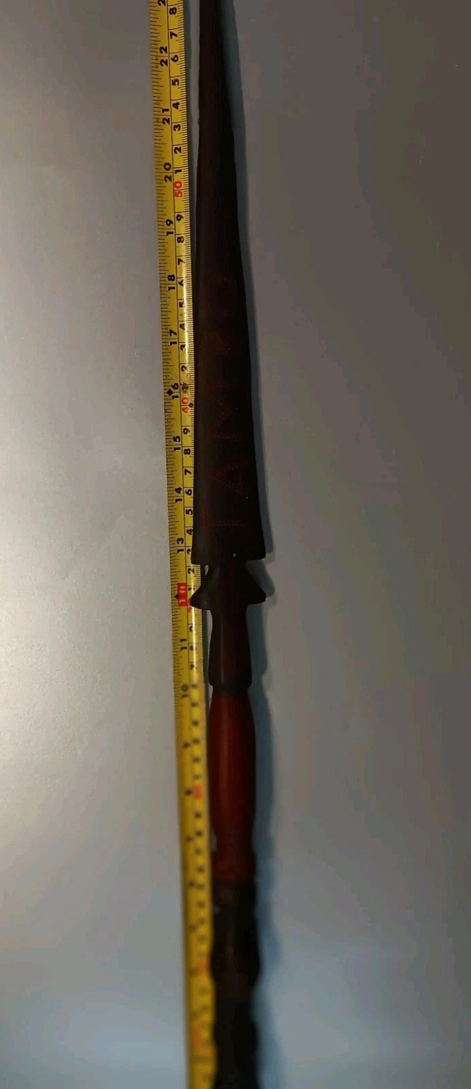 Hand Carved Wooden Figural African Ceremonial Dagger Knife. Antique