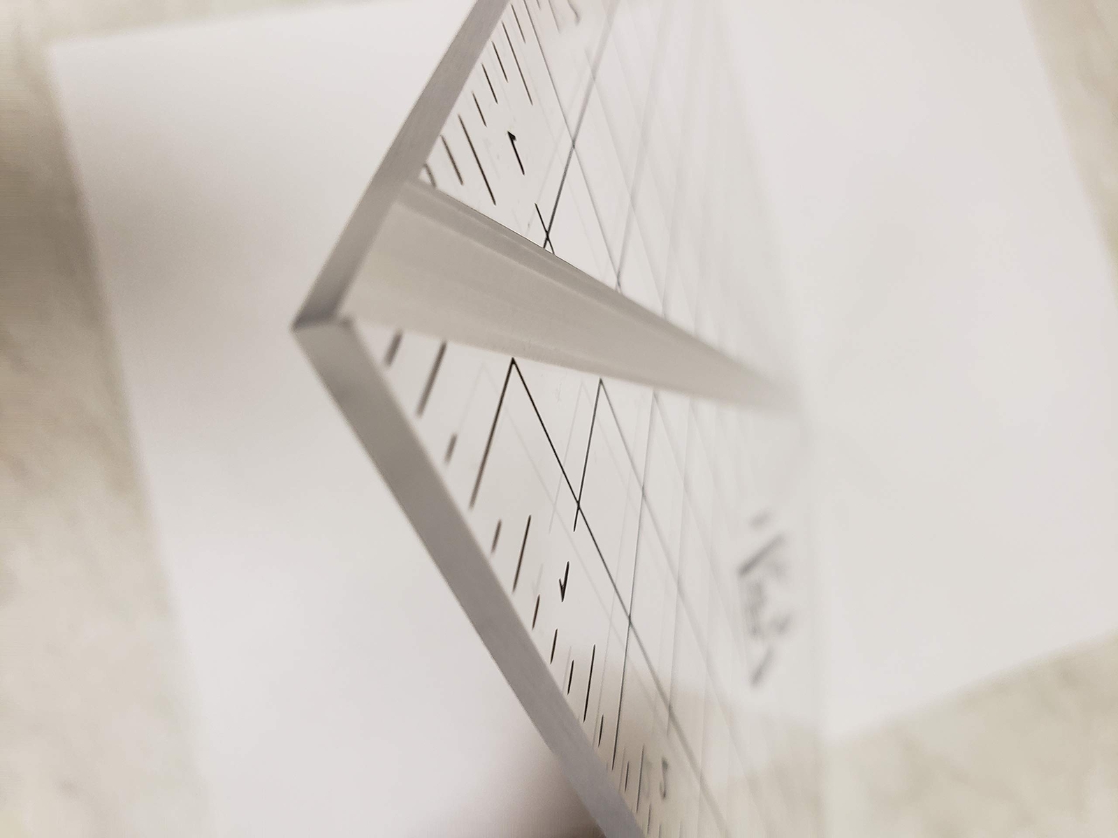 Half Square Triangle Multiple-Size Quilting Ruler 2-1/2 Inch Grid Lines