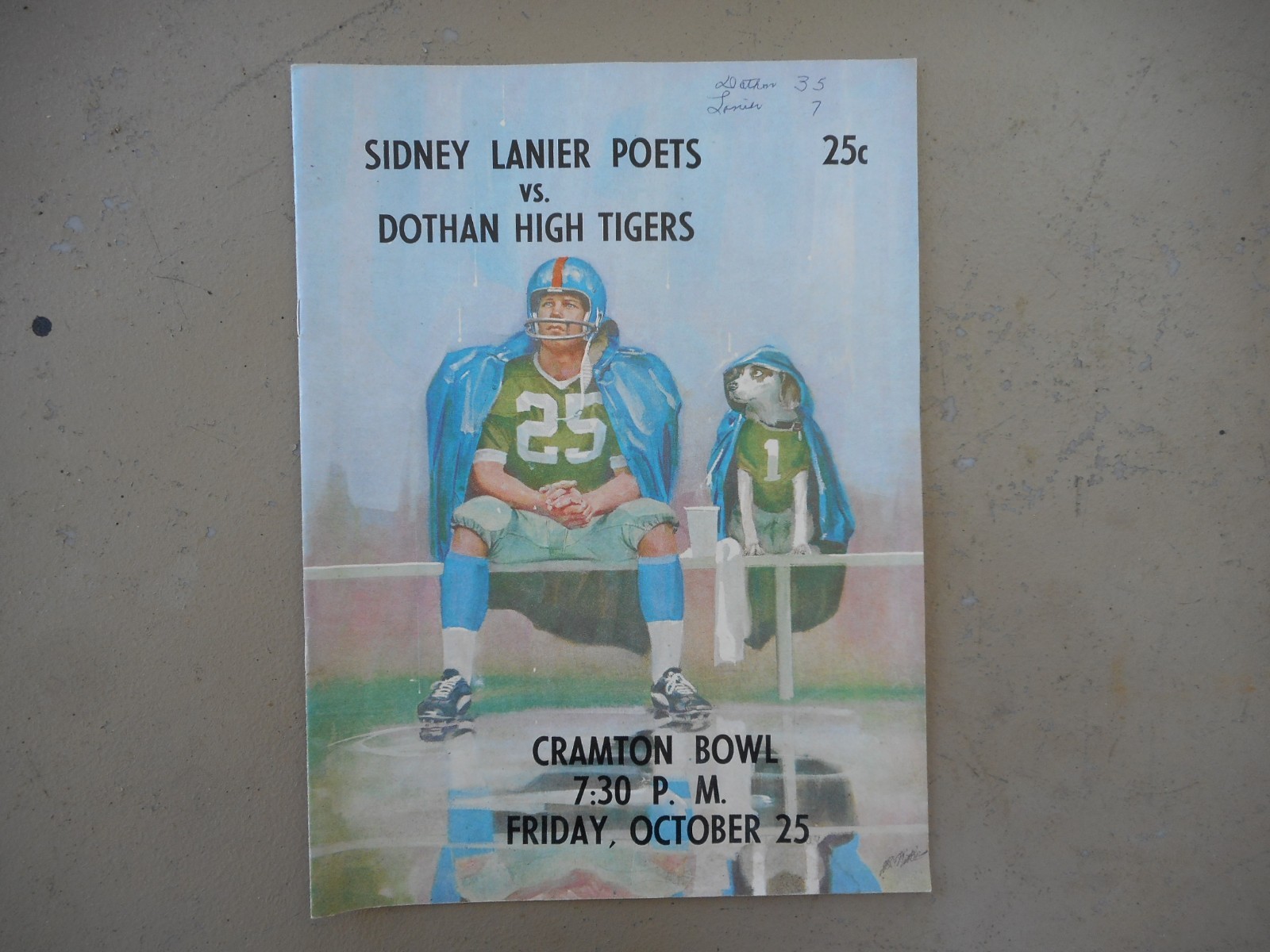 Vintage Alabama Dothan VS. Sidney Lanier 1973 - 1974 Highschool Football Program