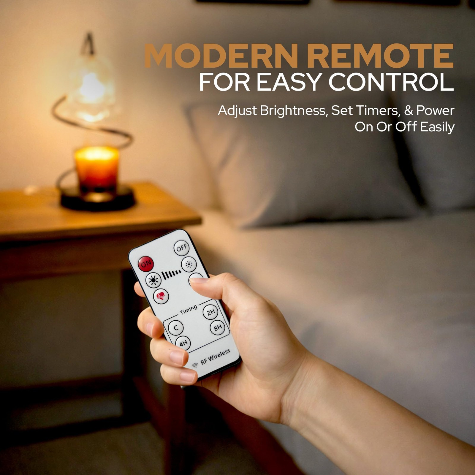 Candle Warmer Lamp with Wireless Remote, Timer & Dimmer, Electric Candle Warm...