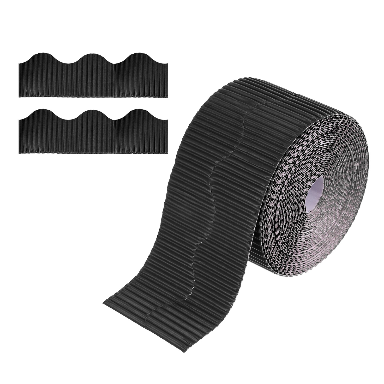 1 Roll Bulletin Board Border White Board Trim Edge 4"x49.2ft Black