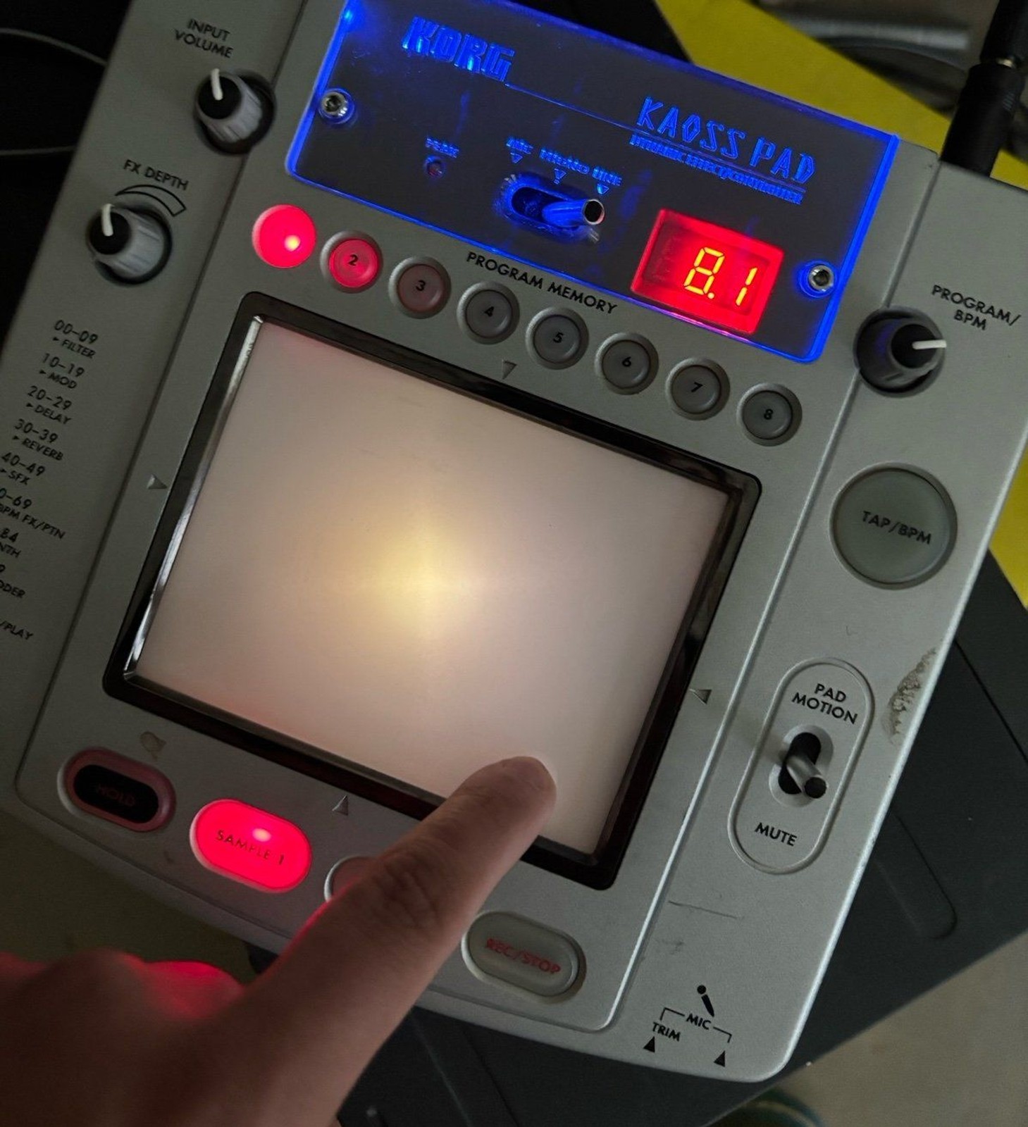 KORG KAOSS PAD KP2 KP-2 Dynamic Effect Controller DJ Sampler No Power Cord