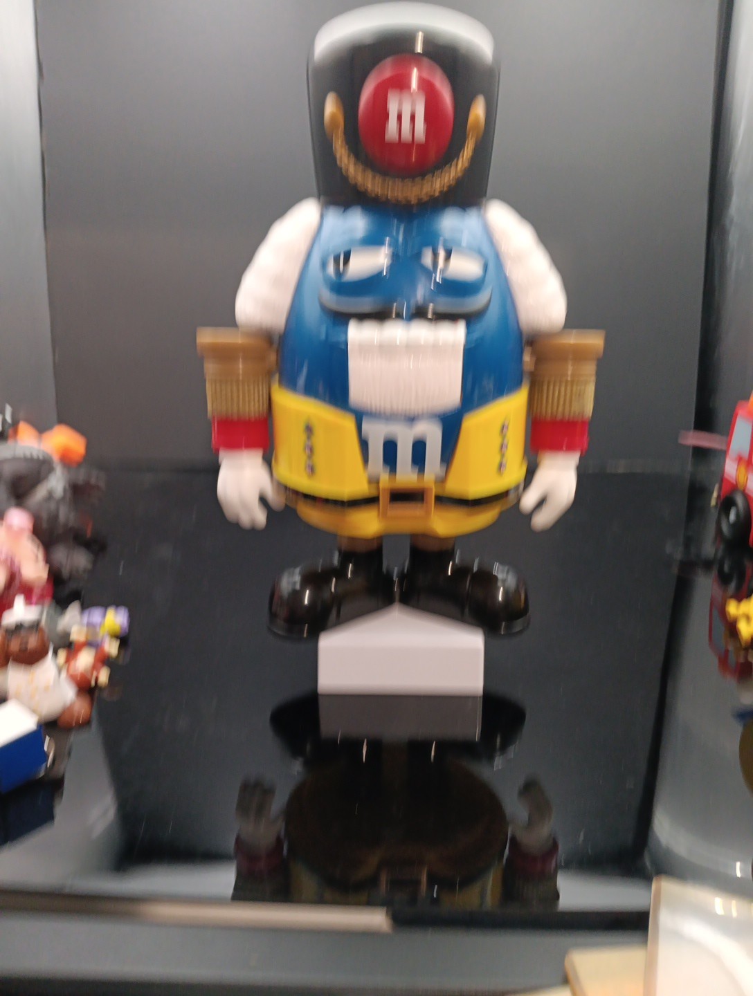 M&M Nutcracker Candy Dispenser Blue 10" Free Shipping! T2315