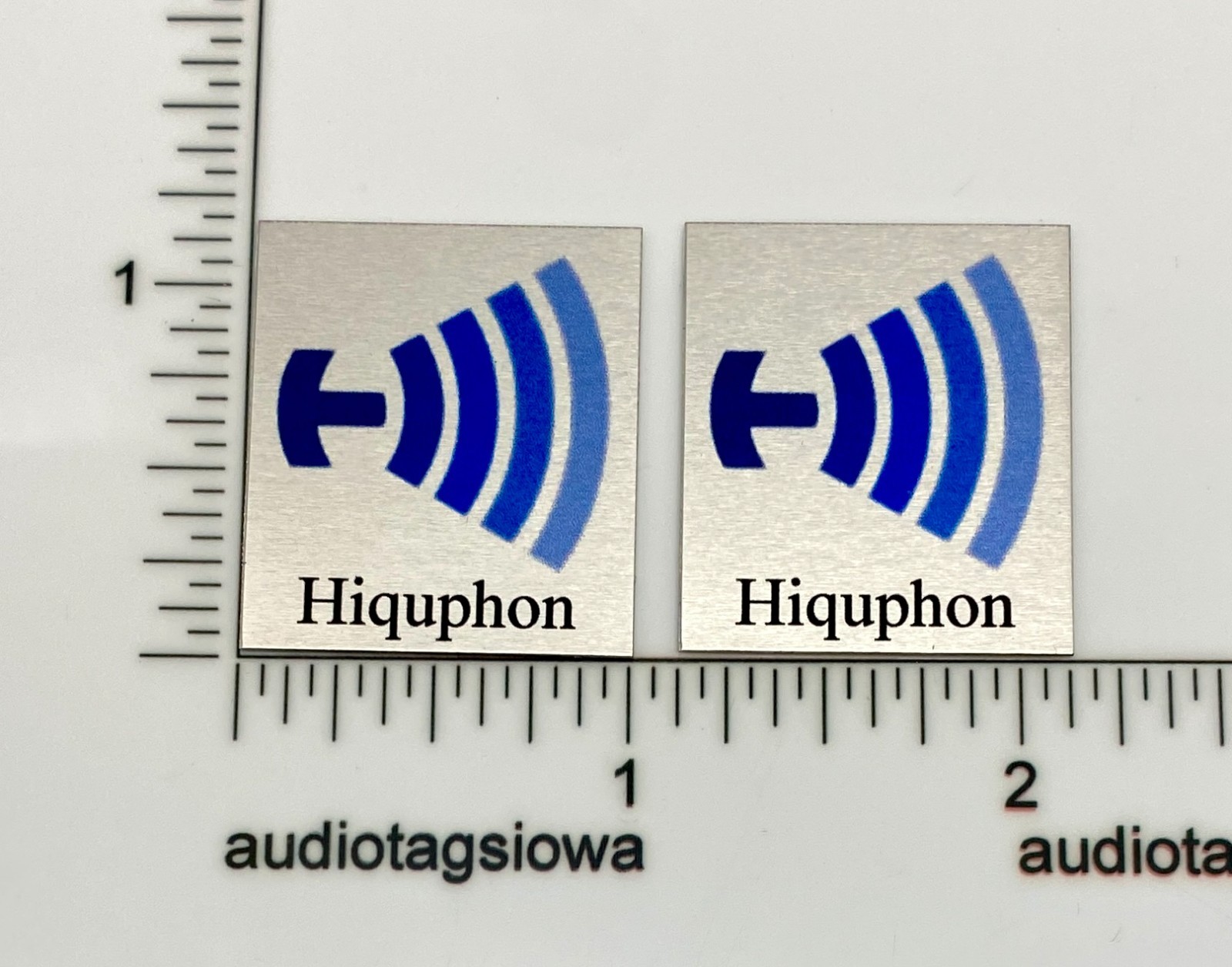 Hiquphon Speaker Grill Badges Pair Custom Made Aluminum Self Stick