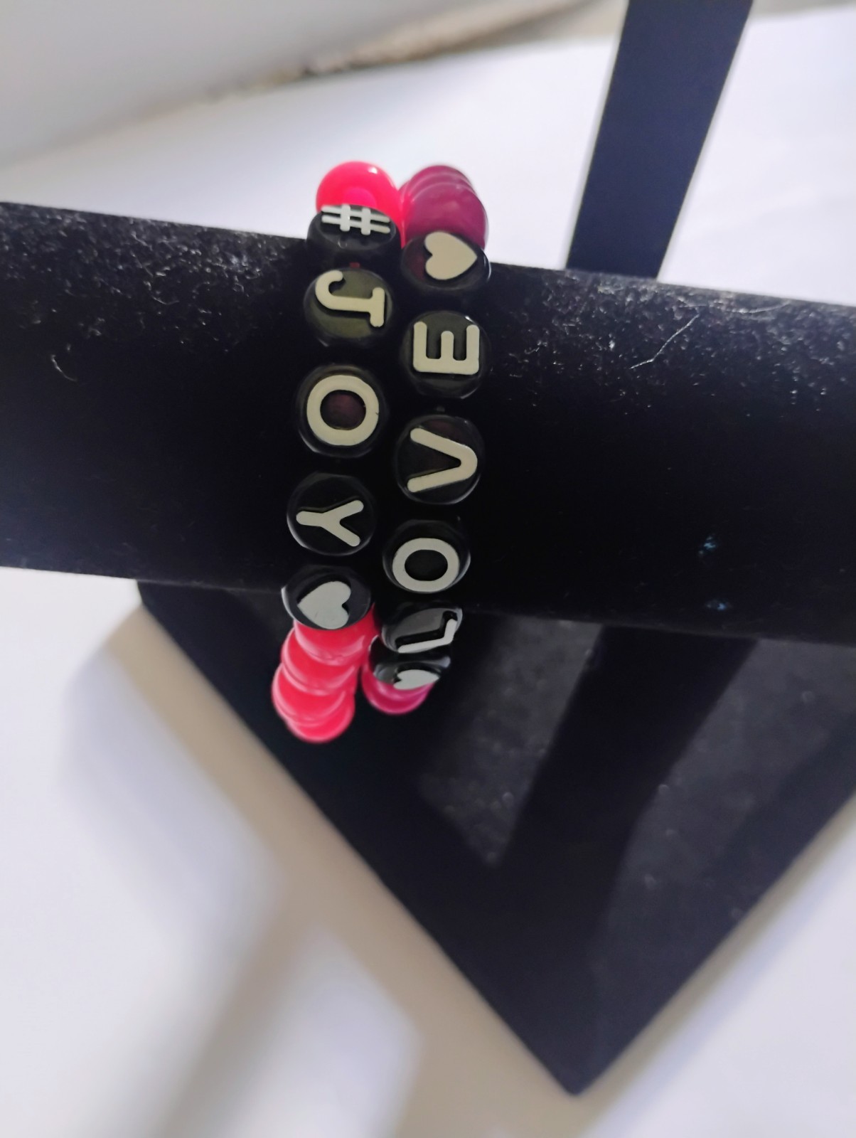 Handmade Word Bracelets 💕Love Joy😃 Strechy Barbiecore