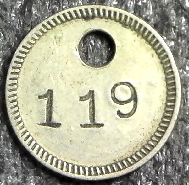 119 Check Tag / Locker Token 17mm (c2497)