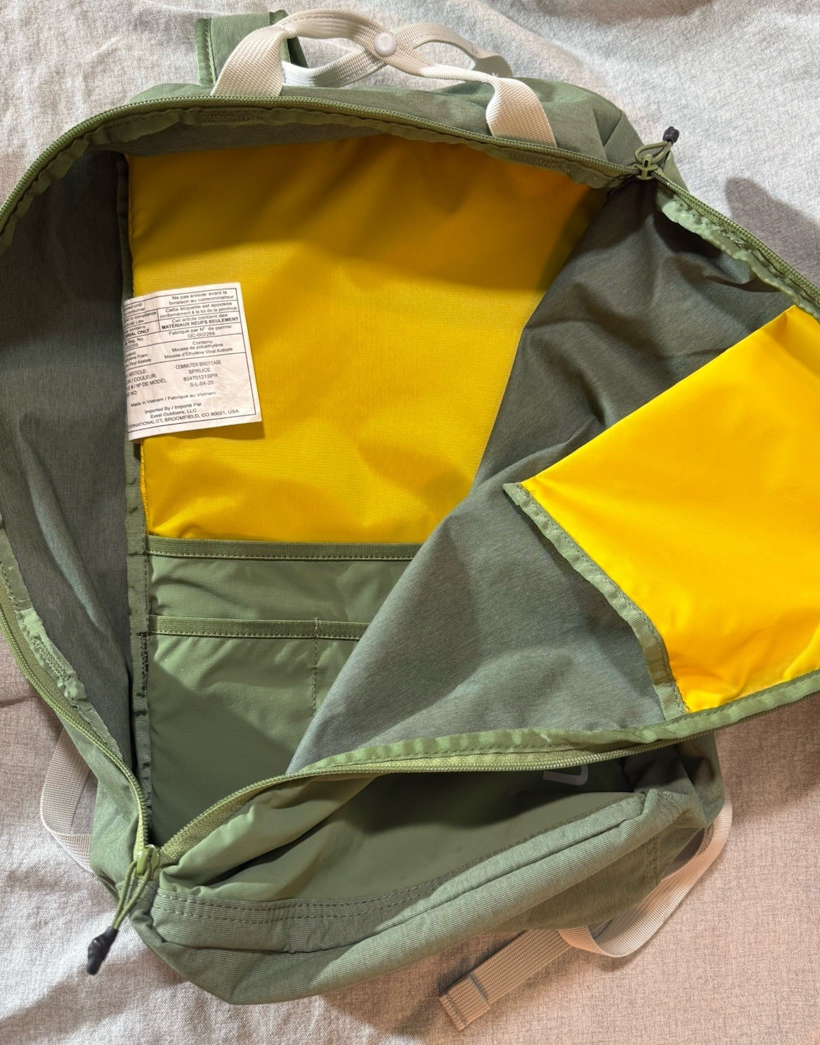 Ultimate Direction Commuter Briefcase Bag Backpack Spruce Yellow Lightweight