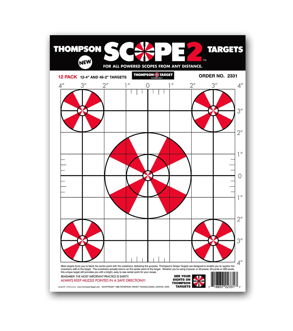 12 Thompson Targets 9" x 12" Scope2 Scope 2 Sight-In 2331
