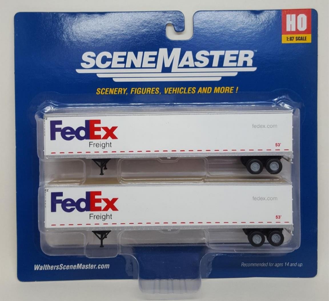 Walthers SceneMaster 1/87 HO Scale FedEx Freight 53' Stoughton Trailer 2-Pack