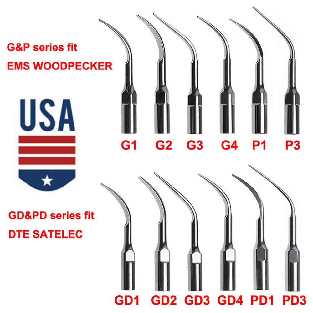 5x Dental Ultrasonic Piezo Scaler Tips fit EMS Cavitron DTE SATELEC STK