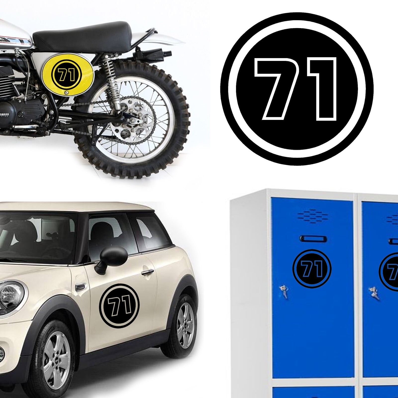 Number 71, Sticker Vinyl Version v02