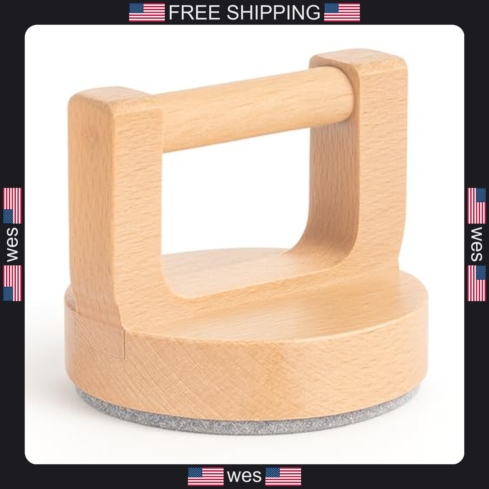 4 Inch Wood Block Printing Baren with Ergonomic Handle for Printmaking