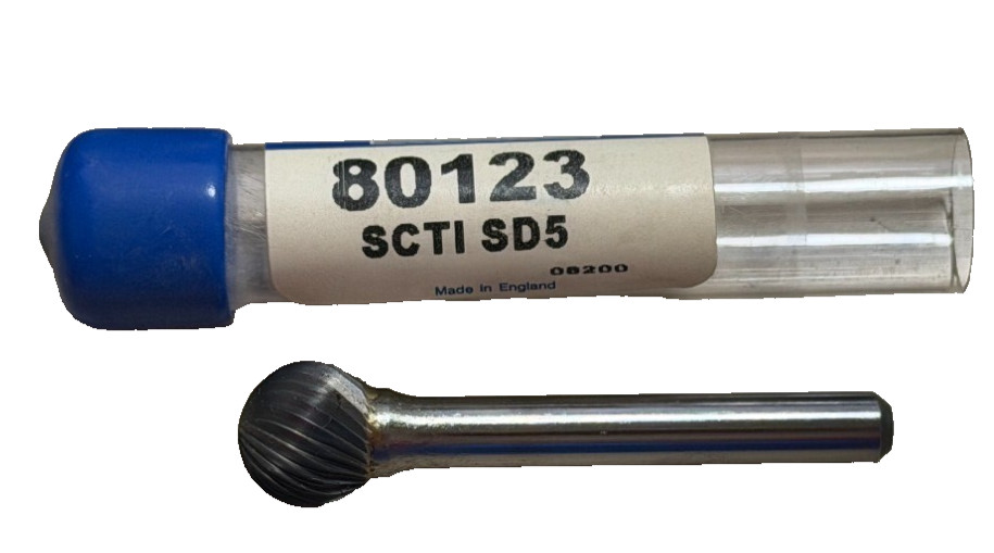 SD5 Ball Shape 1/2 Tungsten Carbide Burr Cutting Tool Die Grinder Bit 1/4" 80123