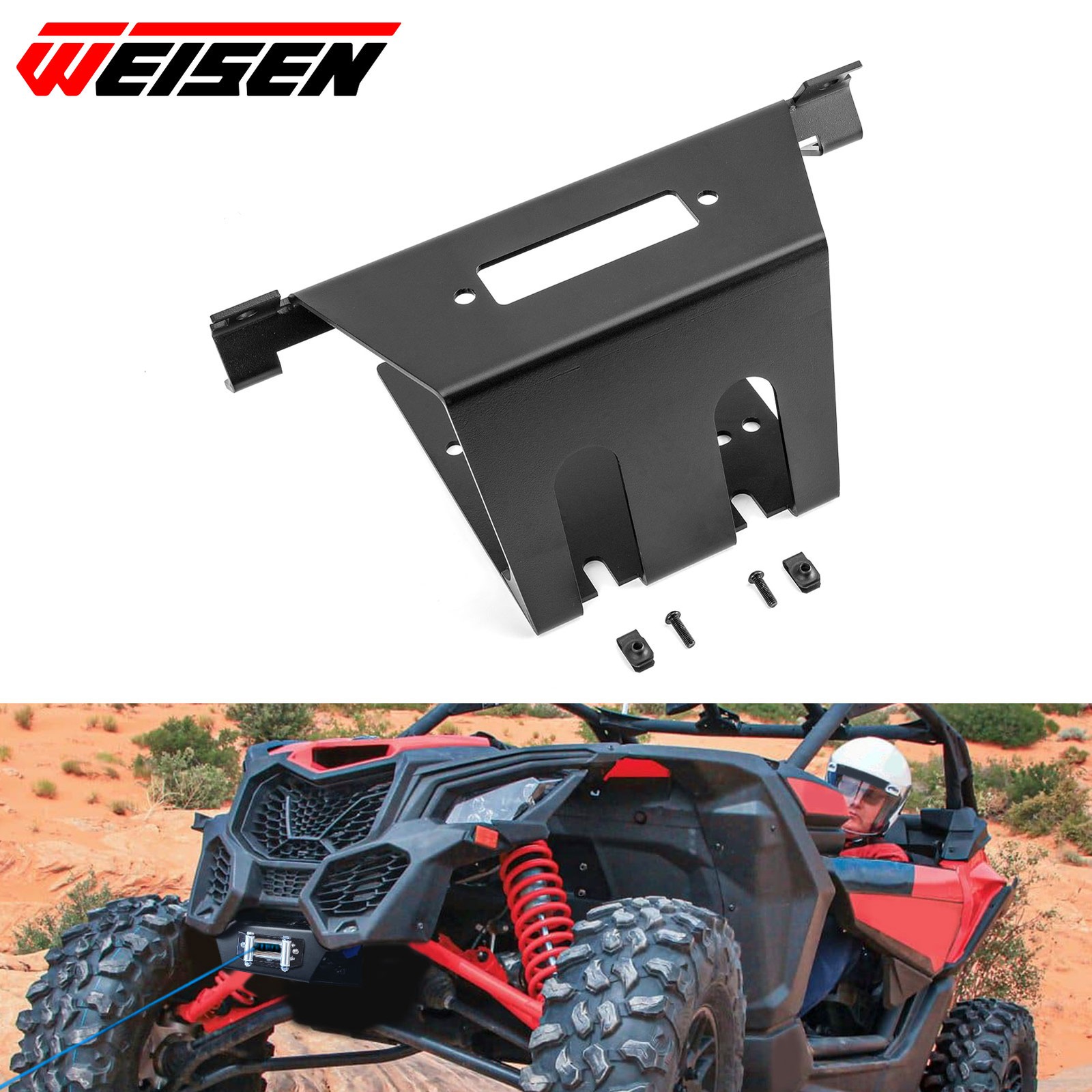 UTV Winch Mounting Bracket Kit Fits Can Am Maverick X3/Max（2017-2026）