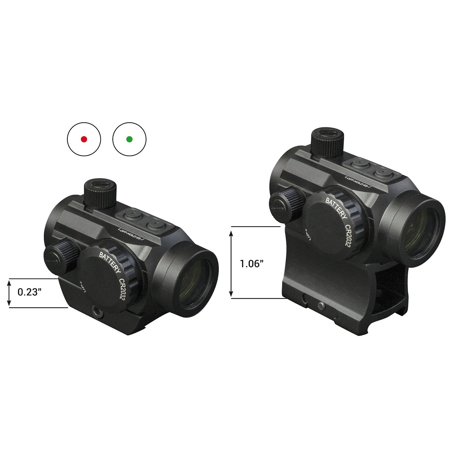 Konus Nuclear 1x22mm Red & Green Dot Sight w/ Dual Mounting System, Black - 7217