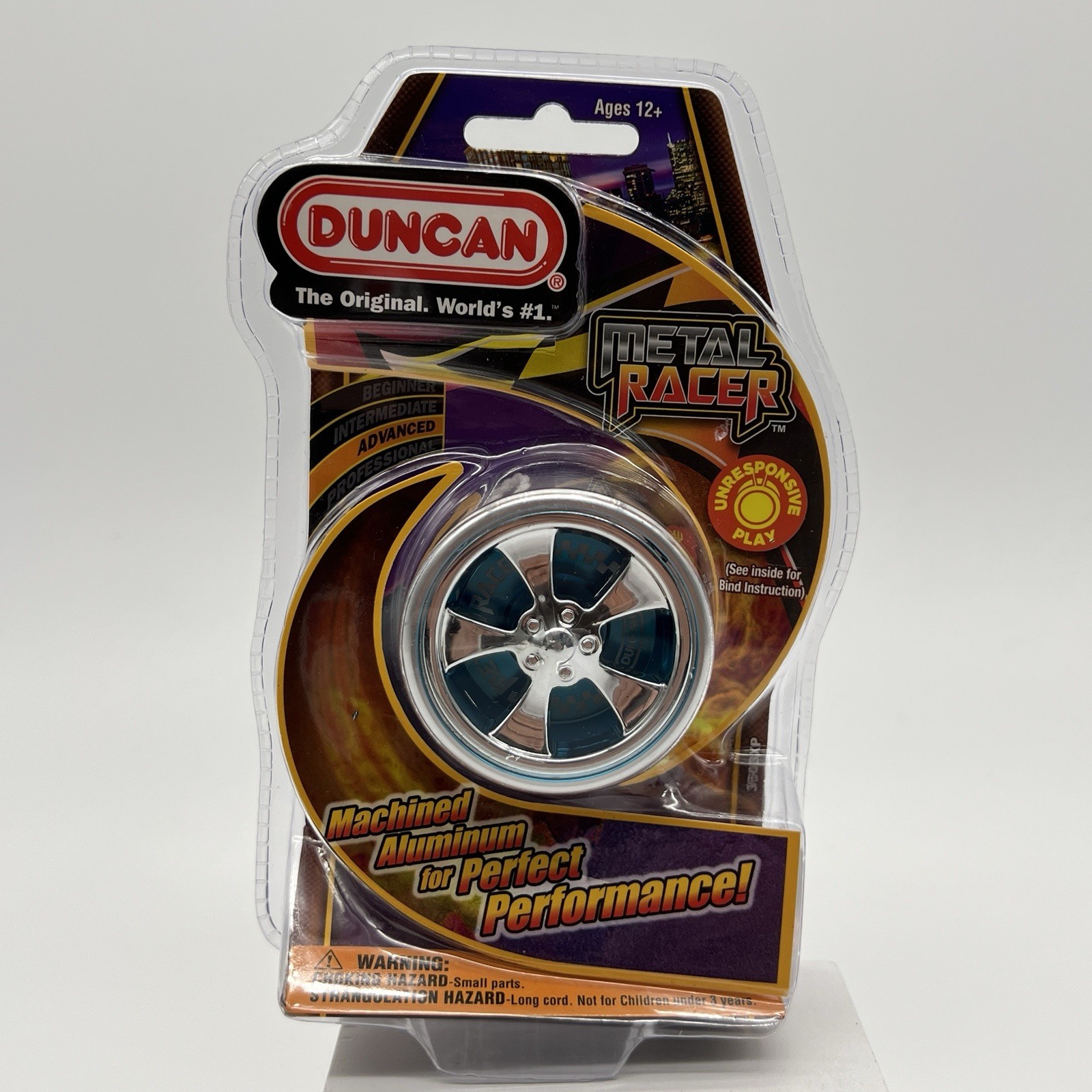 DUNCAN TOYS GREEN METAL RACER ALUMINUM ADVANCED LEVEL YO-YO WITH RACER CAPS