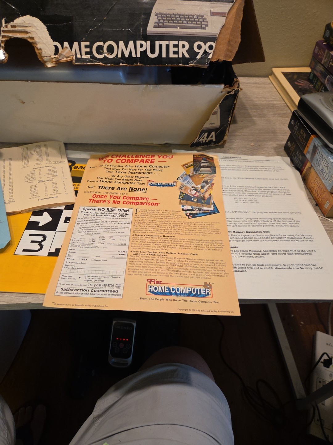 Vintage Texas Instruments Ti-99/4A (PHCOO4A) Home Computer Bundle Untested