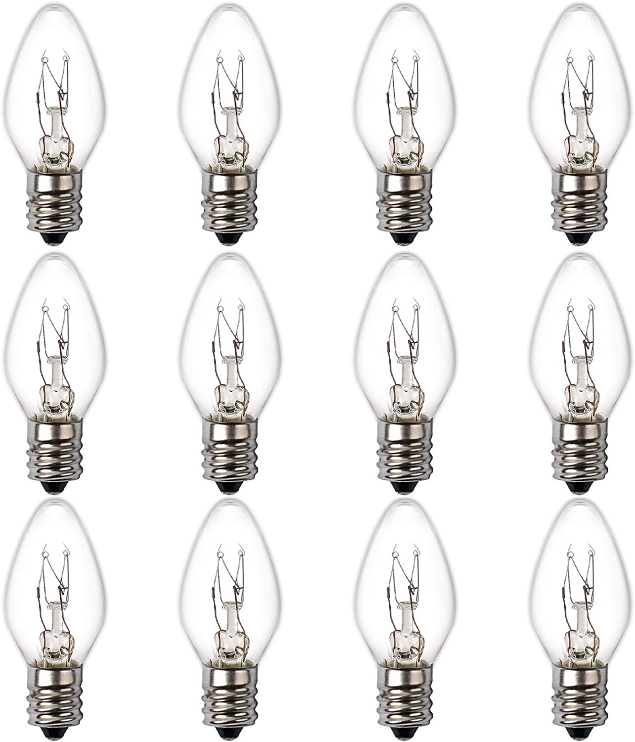 15 Watt Himalayan Salt Lamp Bulbs, 12Pack Dimmable Rock Salt Night Light Bulbs w
