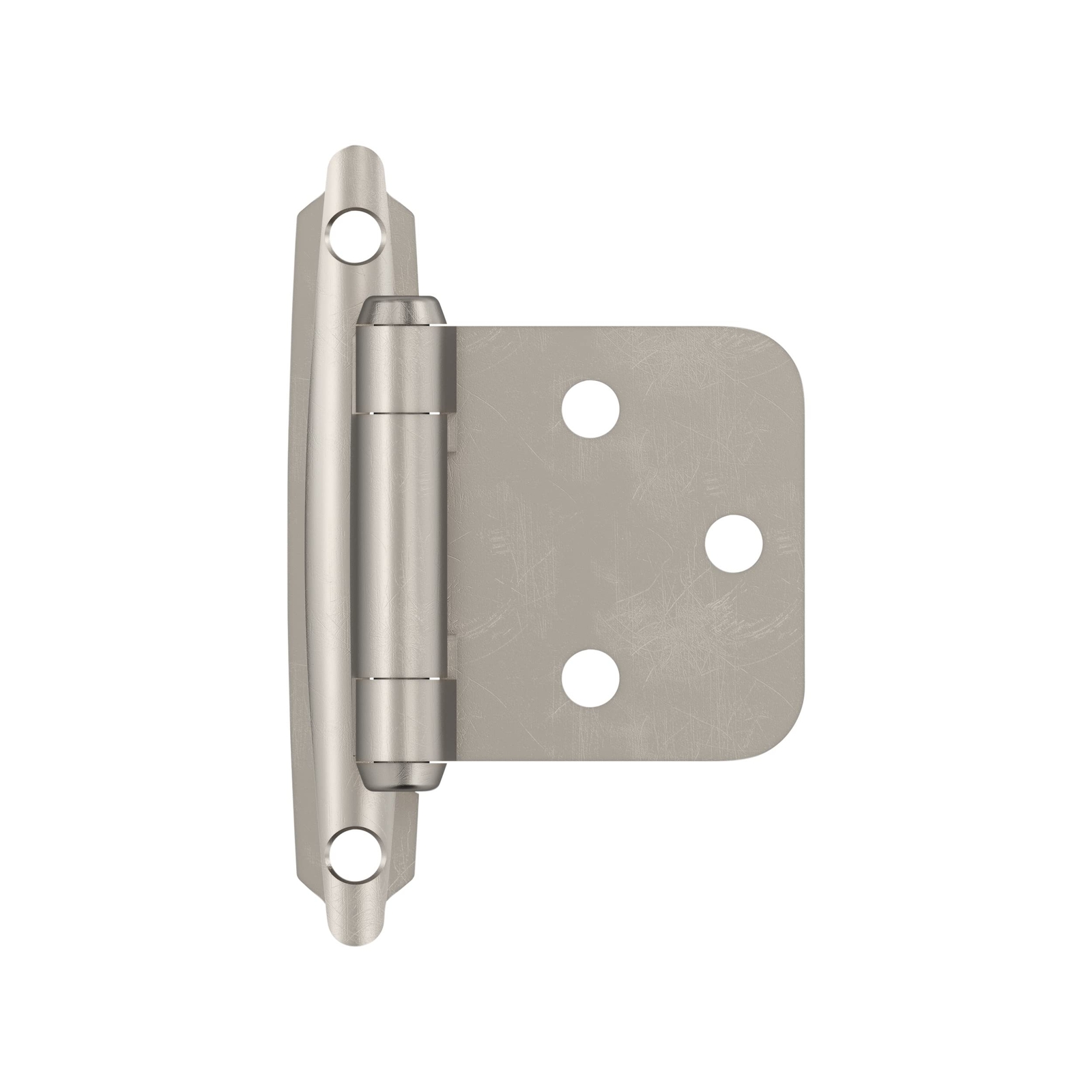 | Cabinet Hinge | Variable Overlay Hinge | Satin Nickel | 10 Pack | Self-Clos...