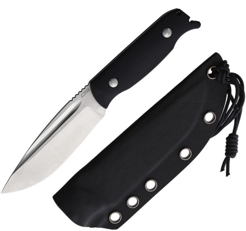 CJRB Hyperlite Fixed Knife 4.17" AR-RPM9 Steel Drop Point Blade Black G10 Handle