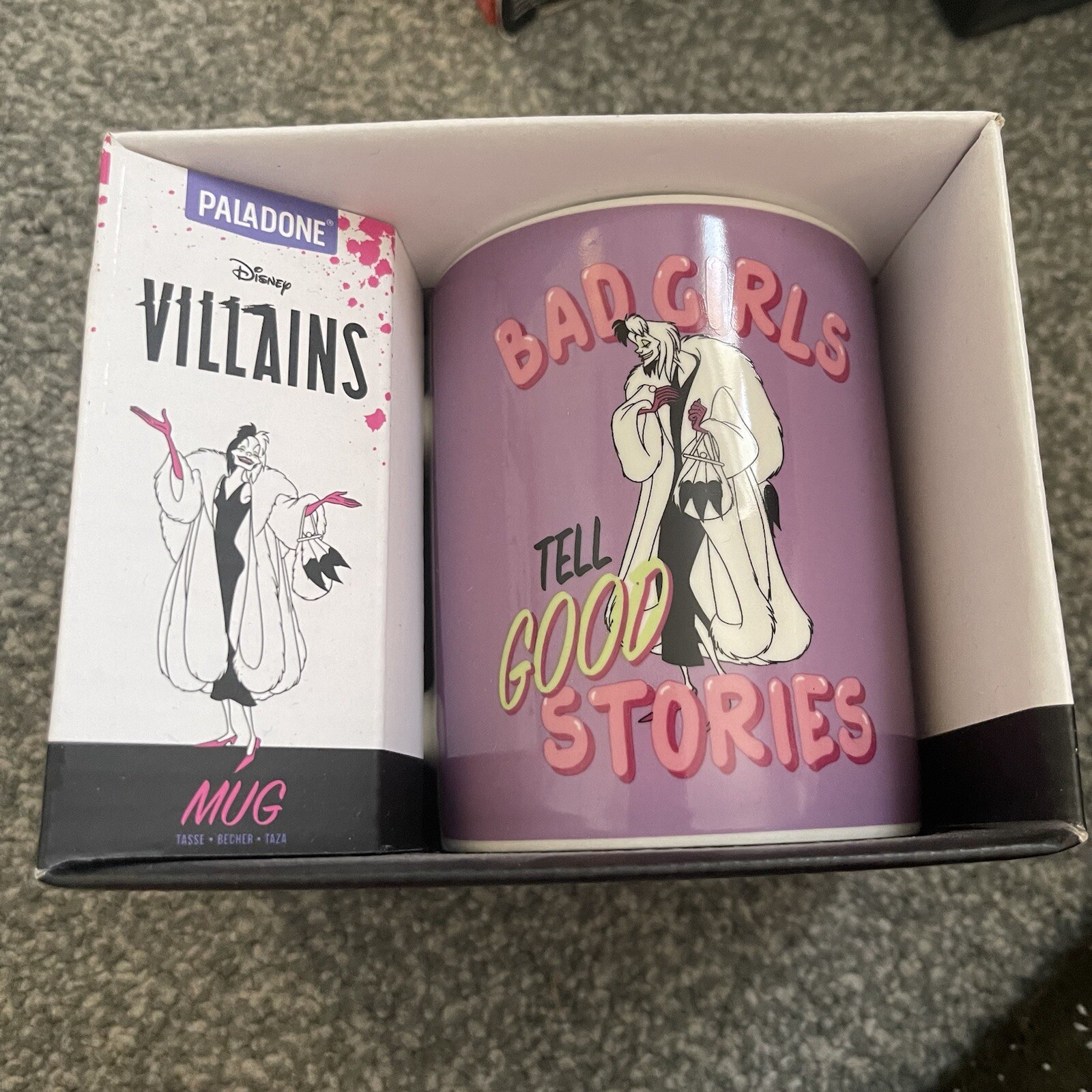 New Disney Villains Cruella Mug by Paladone Bad Girls Tell Good Stories