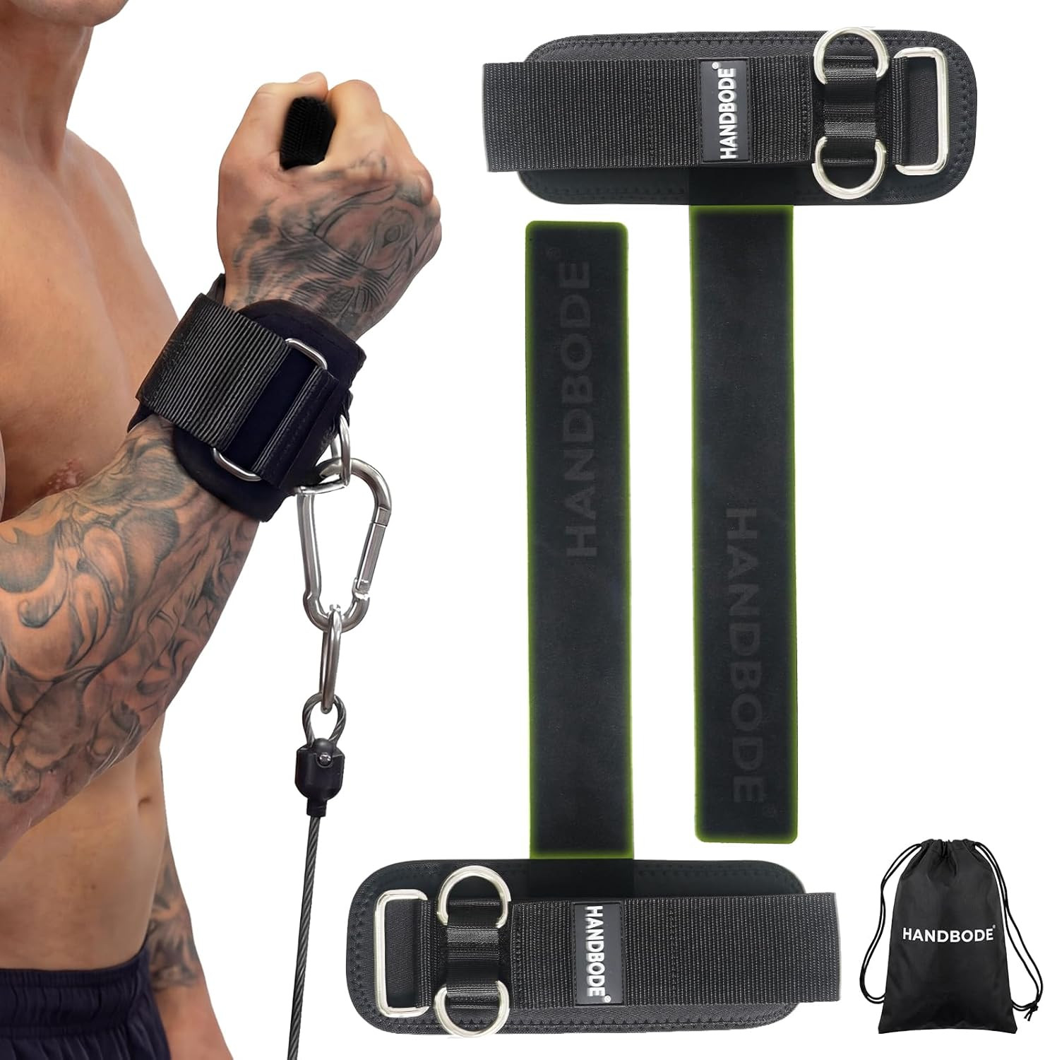 Premium Weight Lifting Straps with D Ring, Extra-Long & Thick for Enhanced Grip