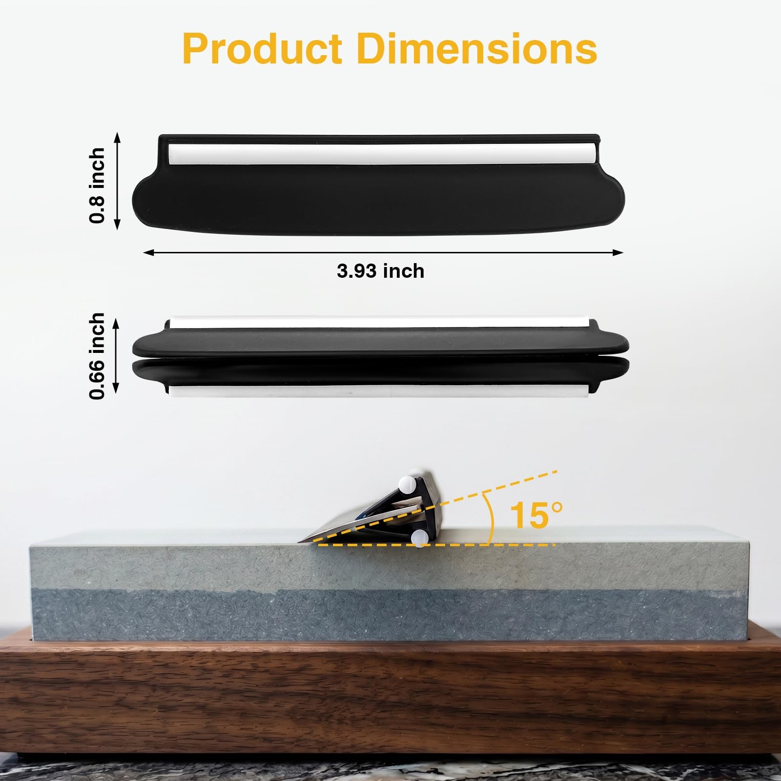 Knife Sharpening Angle Guide for Whetstone, 2 Pack 15° Knife Angle Guide with Ce