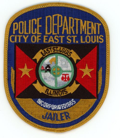 ILLINOIS IL EAST ST LOUIS POLICE JAILER NICE SHOULDER PATCH SHERIFF