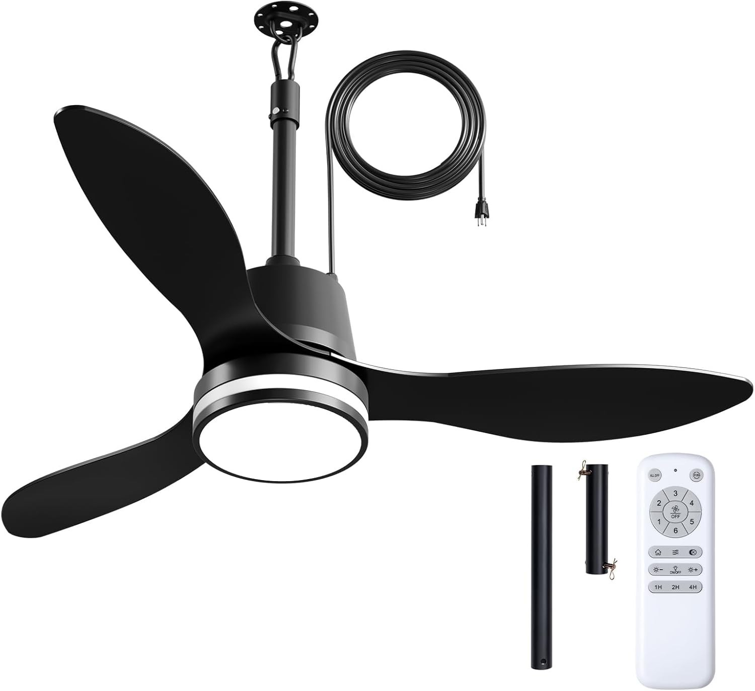 42 Inch Outdoor Ceiling Fans with Lights for Patios, IP65 Waterproof Gazebo Fan