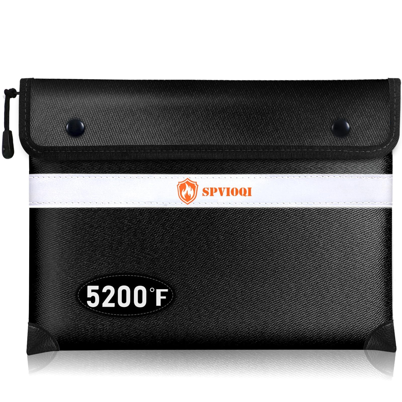 Upgraded 5200°F Fireproof Document Bag - Heat Insulated, Fireproof Bag with Z...