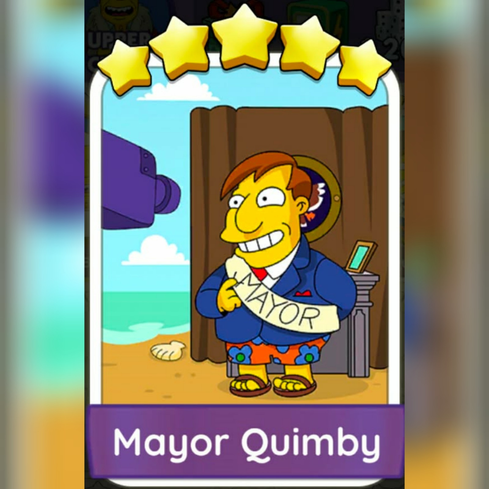 1x Mayor Quimby ⭐⭐⭐⭐⭐ Set 20 :- Mono_Poly_Go Stickers :- Best Service