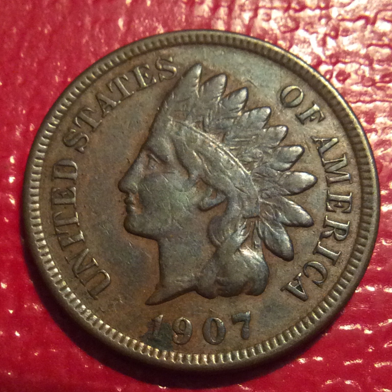 1907 INDIAN HEAD CENT  FREE SHIPPING  D-84