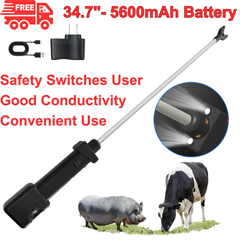 Cattle Prodder Livestock Prod electric shock Cow Sheep Rechargeable 88cm 10000V
