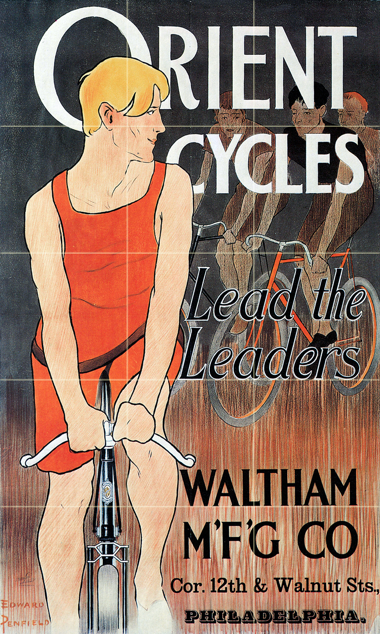 Art Nouveau Cycles Ceramic Mural Backsplash Bath Tile #617