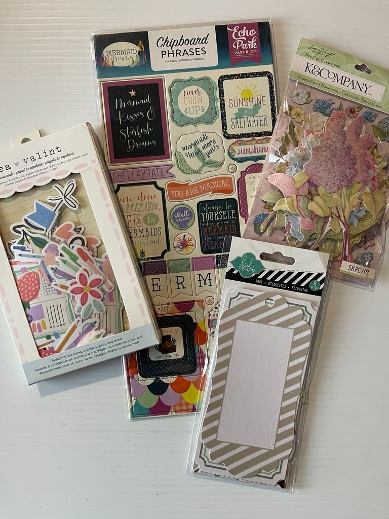 Tags, Ephemera, & Chipboard Heidi Swapp, K&Company, bea valint,Echo Park, READ