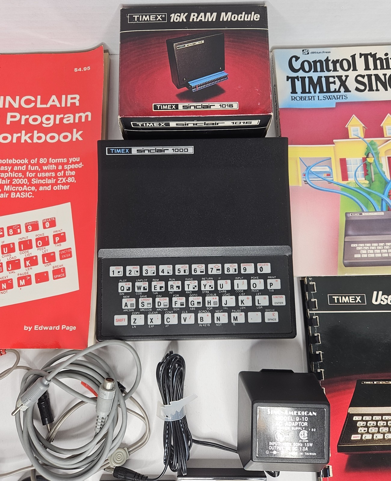 Timex Sinclair 1000 Bundle 16K RAM Tapes Books Untested 1982 PC