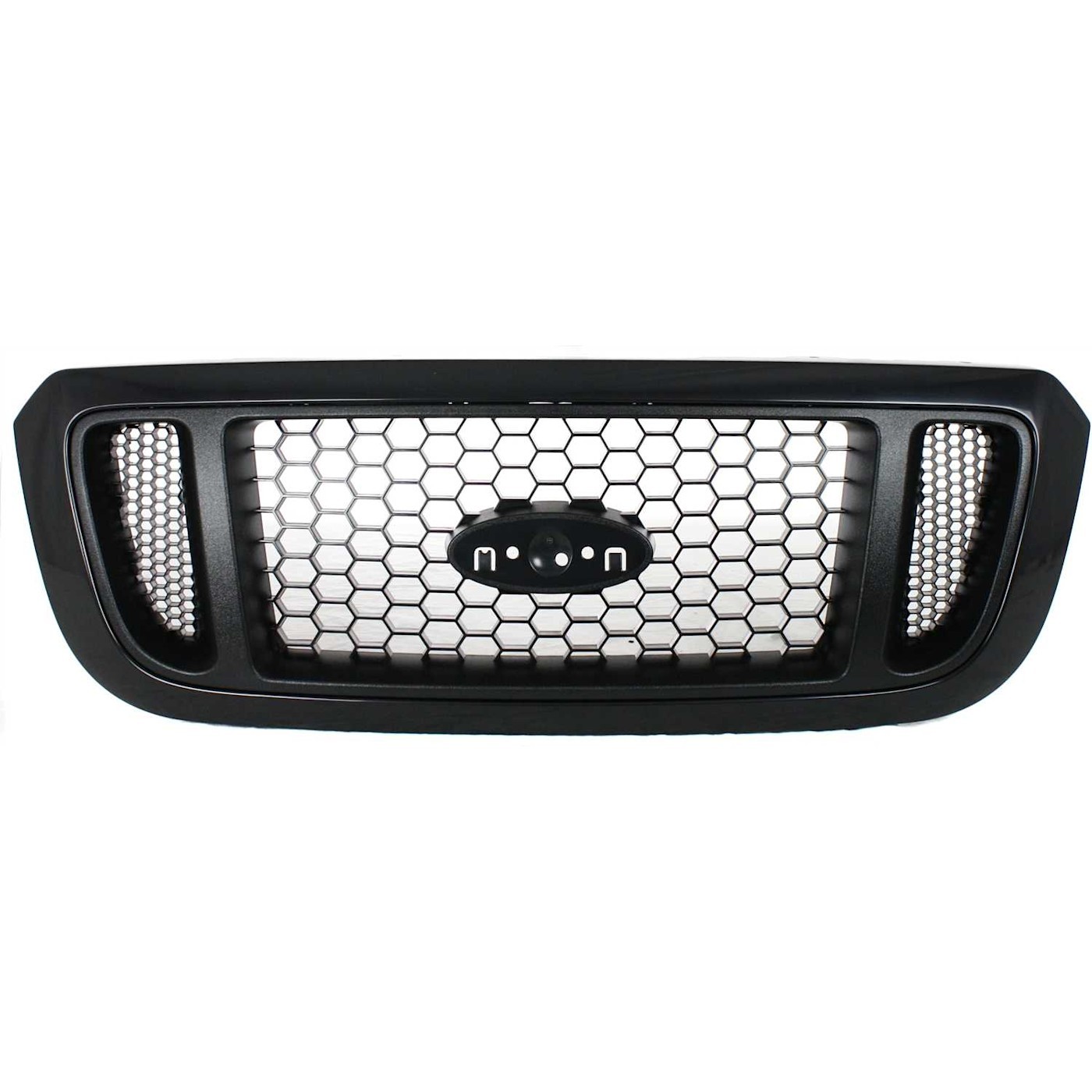 Grille For 2004-2005 Ford Ranger Textured Black Shell w/ Silver Insert Plastic