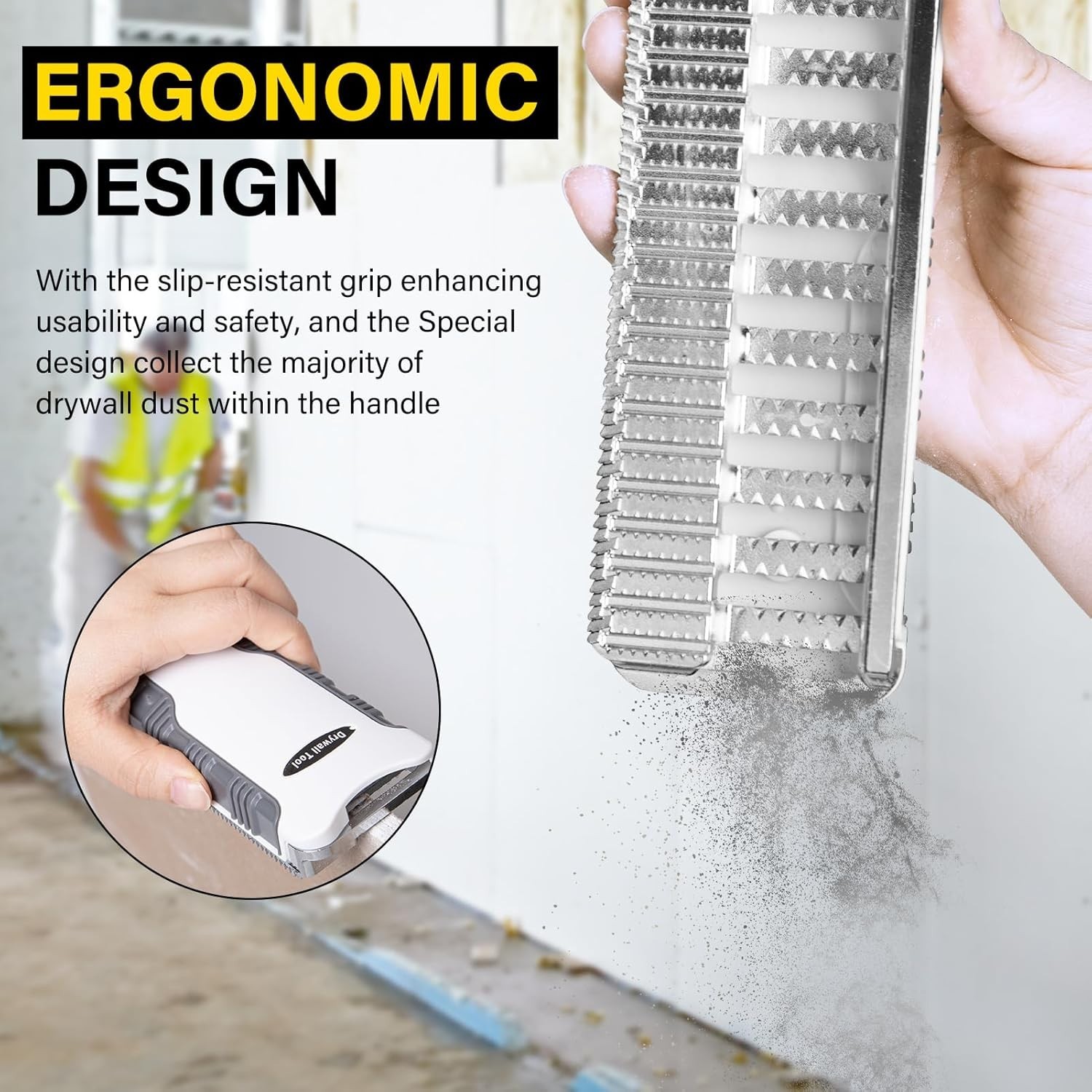 Compact Drywall Rasp Tool with Bi-Directional Teeth - Perfect for Home Projects