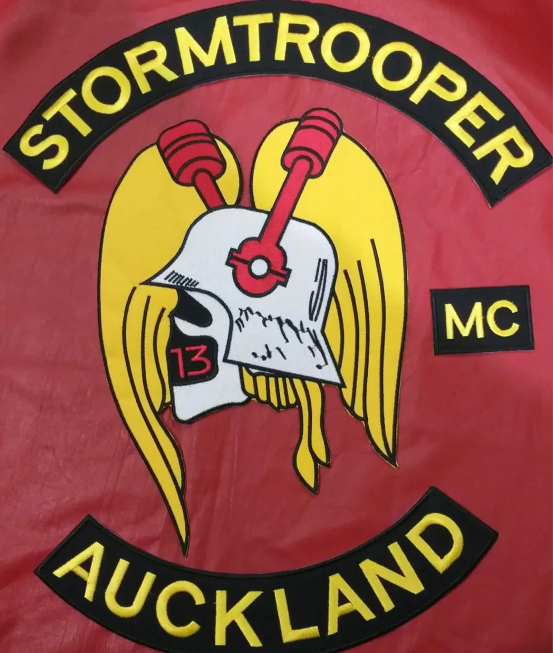Stormtrooper MC Auckland Patch Set - Embroidered Biker Vest Back Patch 3pc