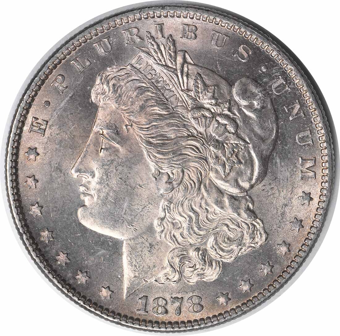 1878 Morgan Silver Dollar 7TF Reverse of 1878 Choice BU Uncertified #139