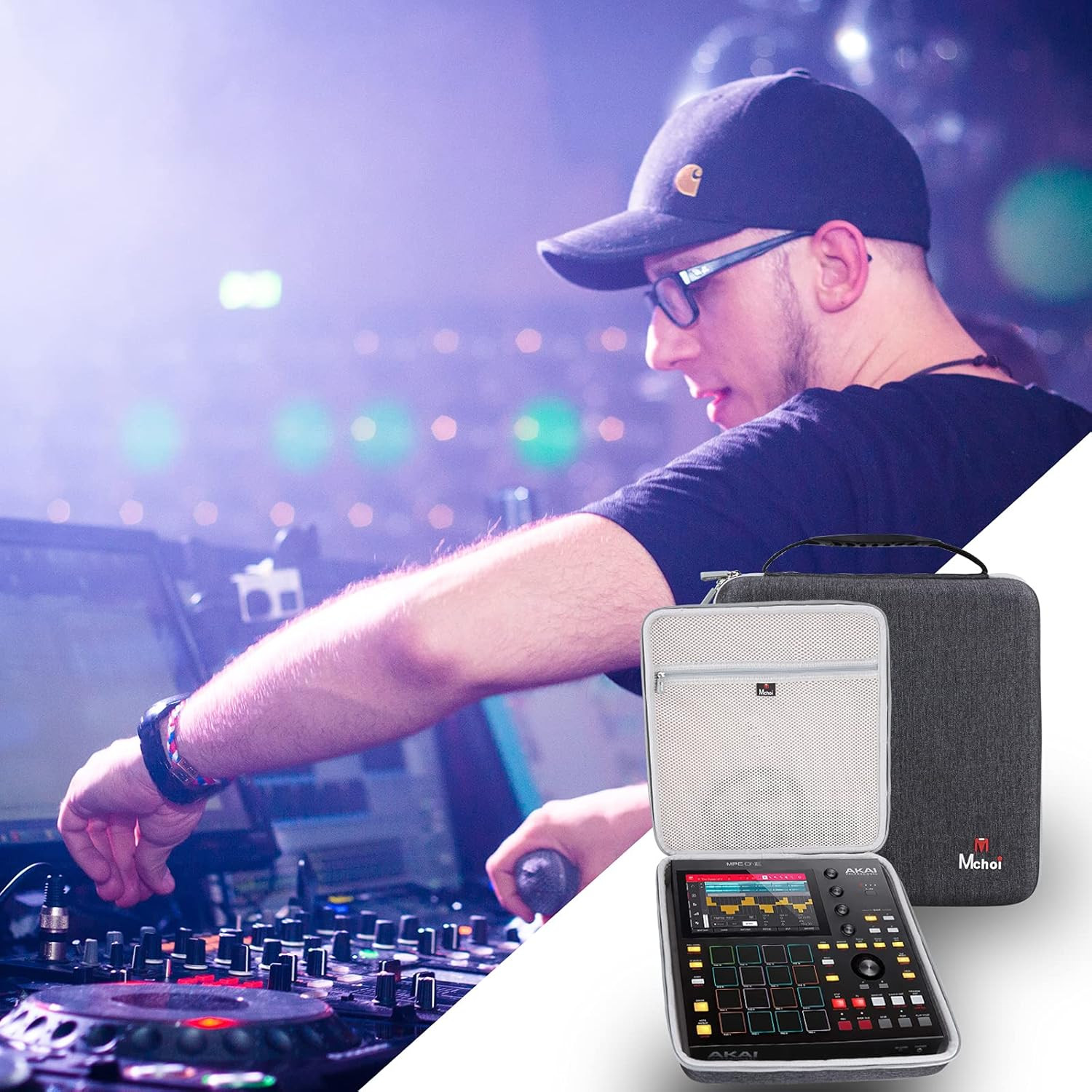 Hard Portable Case Compatible with Akai Professional MPC One Drum Machine Sample