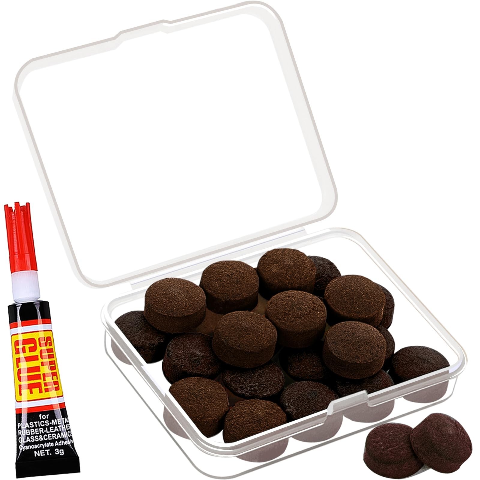 Billiard CUE Tips 13MM BROWN