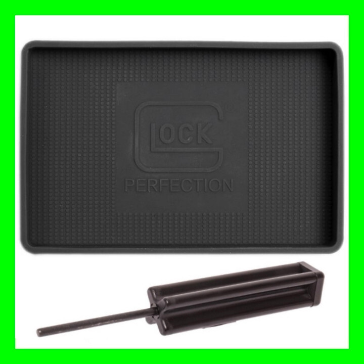 Factory Glock OEM Rubber Parts Tray 6" x 4" Charcoal Gray & Disassembly Tool