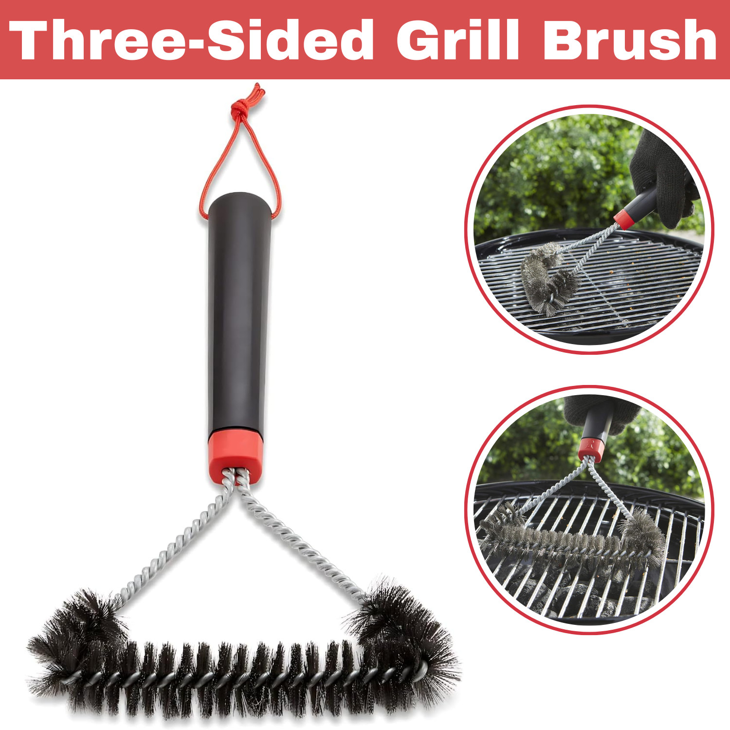 Grill Cleaning Brush 6" Inch Heavy Duty BBQ Brush Stainless Grill Grate Cleaner