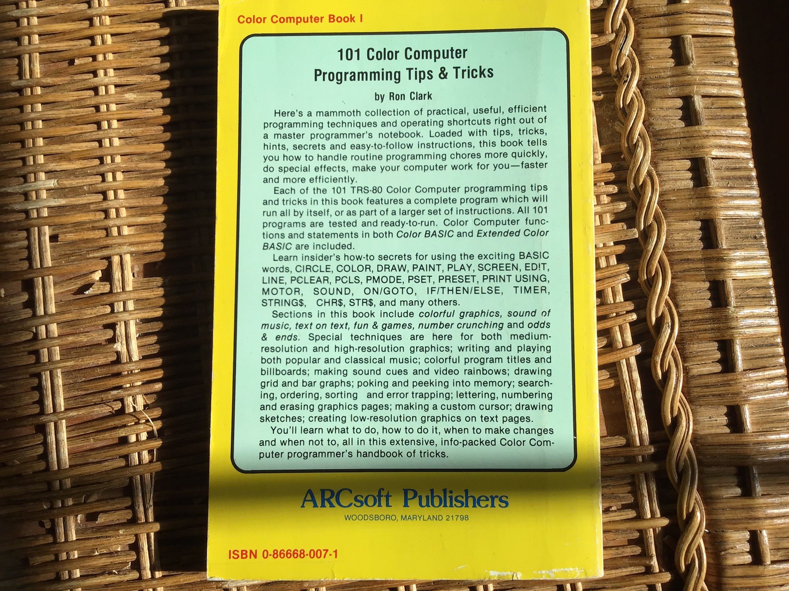 101 Color Computer Programming Tips & Tricks 1981 How-To Book by Ron Clark