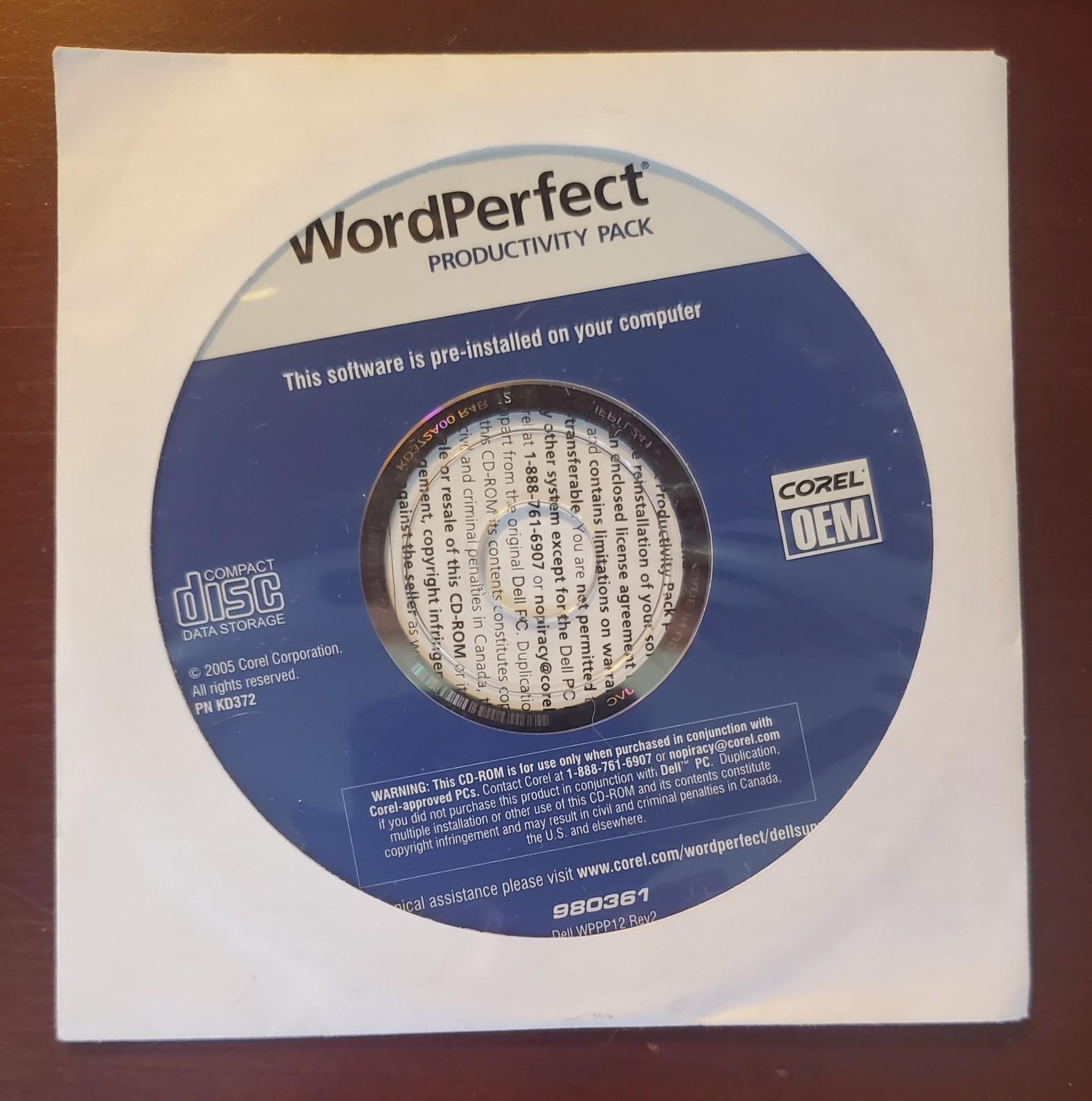 WordPerfect 2003 Productivity Pack CD-ROM, Corel OEM SEALED