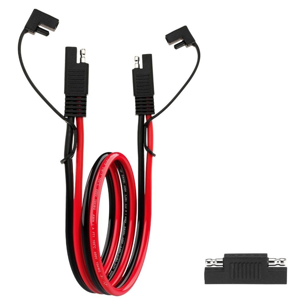 1FT 3FT 6FT 10FT 12FT 10AWG SAE Extension Cable w/Polarity Reverse Adapter