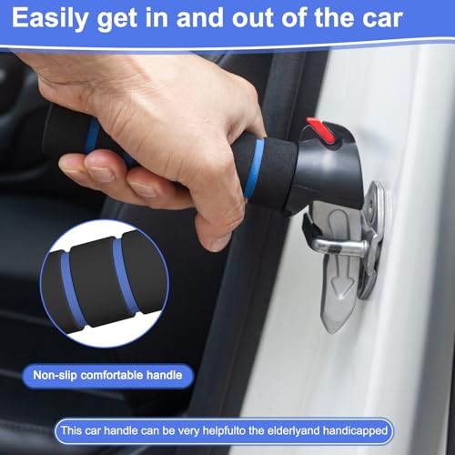 3 in 1 Car Door Handle for Elderly,Car Handle Assist,Support Handle Blue-1 Pack