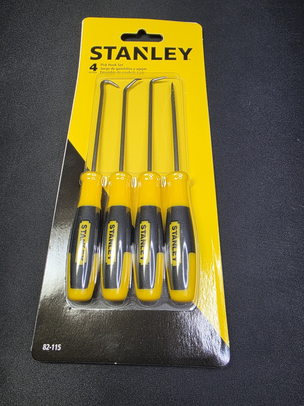 Stanley 82-115 4 Piece Pick & Hook Set, Bi-material Handle, Stainless Steel